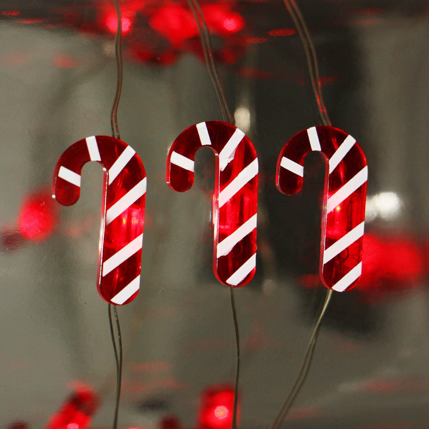 Christmas Santa Crutch string lights KF67094_25L